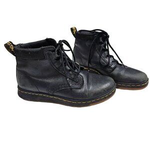 Dr. Martens Black Telkies Leather Lace-Up Boots Ladies Size 6‎